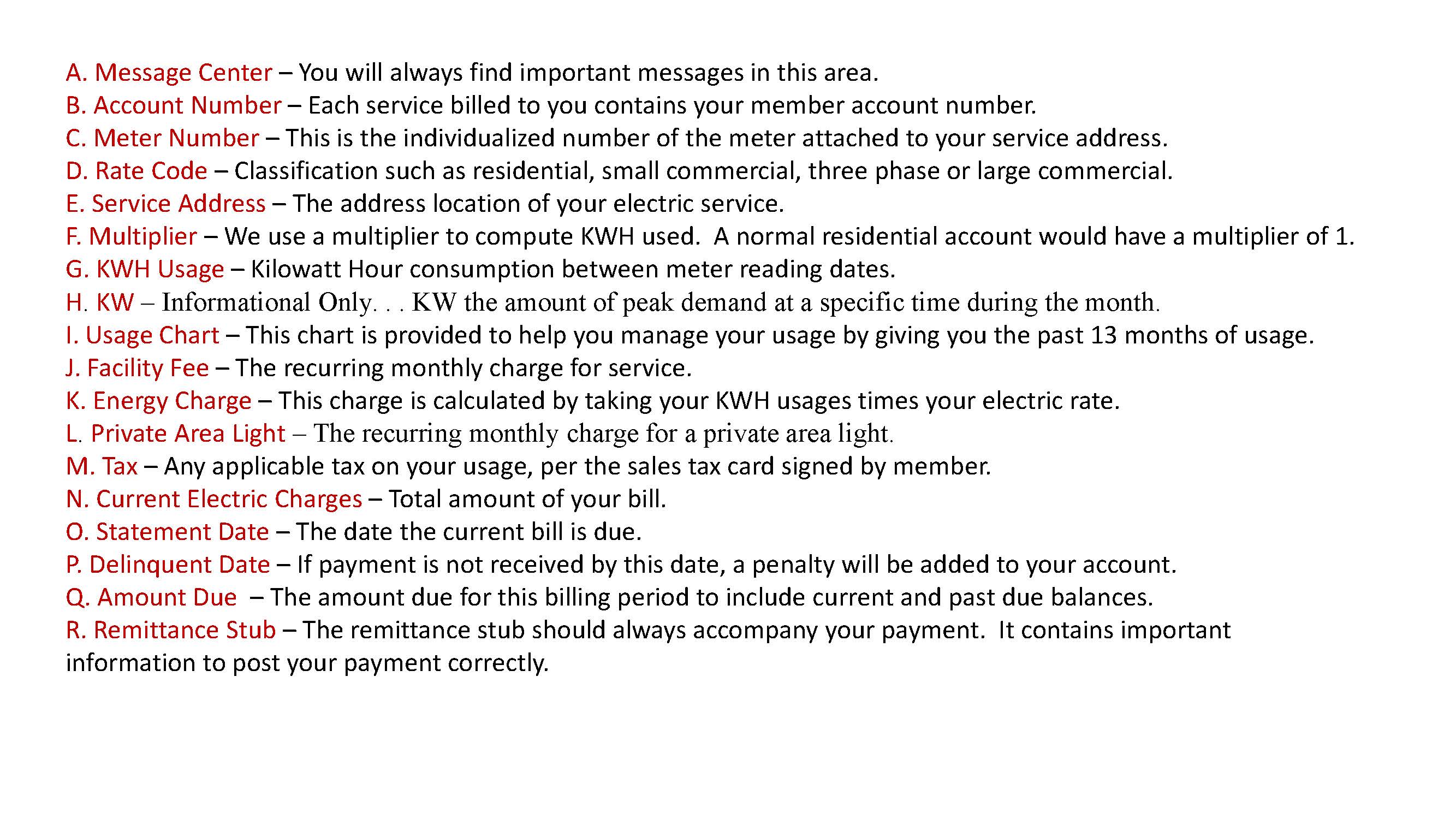 Understanding Your Bill Grundy Electric Cooperative, Inc